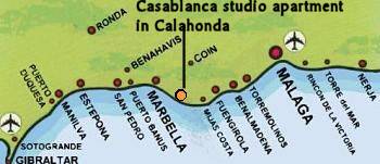map showing location of Calahonda