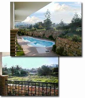Views from the front and back balconies Mijas Golf apartment