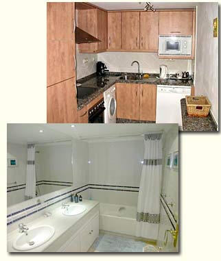 Kitchen bathroom in Mijas Golf apartment, El Green Andaluz