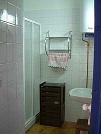 The bathroom with shower